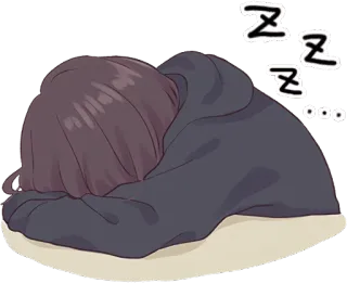 😴 ZZZ slapen, anime, moe, zzzz whatsapp sticker