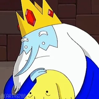 😡 Ice King Adventure Time cartoon, ice king, adventure time, tv show, animated, comedy, fantasy telegram sticker