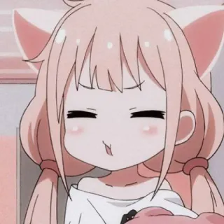 😚 Anime, Orelhas de gato, Kawaii, Fofo, Garota, Mangá, Chibi telegram sticker