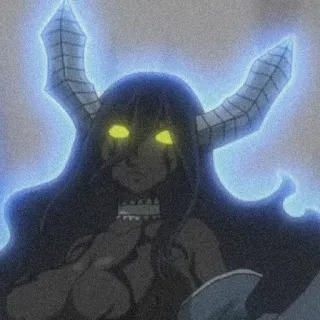 👺 anime, demon, fantasy, horns, dark, character, occult telegram sticker