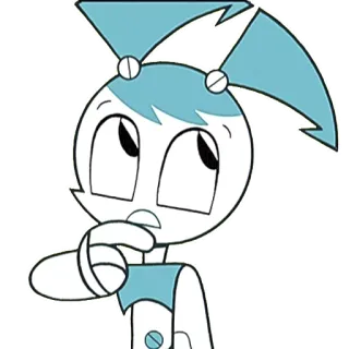 🤔 Jenny Wakeman My Life as a Teenage Robot robot, dessin animé, adolescent, animation telegram sticker