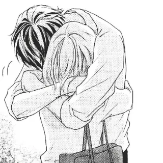 🙃 anime, hug, manga, love, relationship, affection telegram sticker