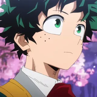 🥦 Izuku Midoriya My Hero Academia anime, character, My Hero Academia, Izuku Midoriya, Deku, school, hero telegram sticker