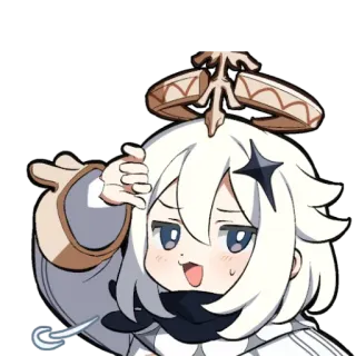 🤨 Paimon Genshin Impact anime, game, Paimon, Genshin Impact, character telegram sticker