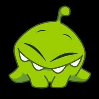 ☺️ Om Nom Cut the Rope cute, monster, green, game, mobile game telegram sticker