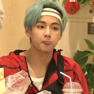 😶 V person, mann, kpop, v, bts telegram sticker