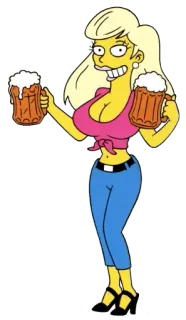 🍺 Simpsons, bir, wanita, kartun, pirang, minuman telegram sticker