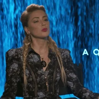 🧜‍♀ Amber Heard Aquaman актриса, знаменитость, женщина, интервью, портрет telegram sticker