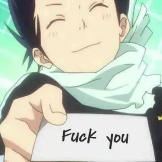 🖕 Fuck you beleidigend, Anime, Obszönität telegram sticker