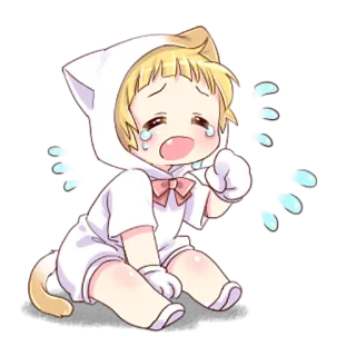 😶 gato, llorando, triste, chibi, animal telegram sticker