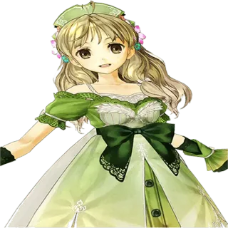 😊 anime girl, fantasy, dress, portrait, cute, digital art whatsapp sticker