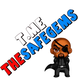😉 Nick Fury THE SAFEGEMS Nick Fury, character, avengers, marvel, safe gems telegram sticker