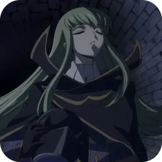 🫥 C.C. Code Geass whatsapp sticker