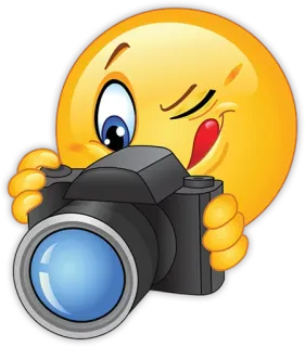 📷 emoji, photography, camera, winking, tongue, photographer, smiley telegram sticker