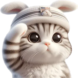 🫡 猫, 动物, 可爱, 宠物, 贴纸 telegram sticker