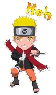 😏 Naruto Heh anime, naruto, manga, ninja, cartoon, character, fanart telegram sticker