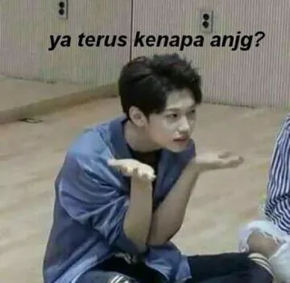 💰 ya terus kenapa anjg? Meme, Reaktion, Lustig, Beleidigend, Indonesisch whatsapp sticker