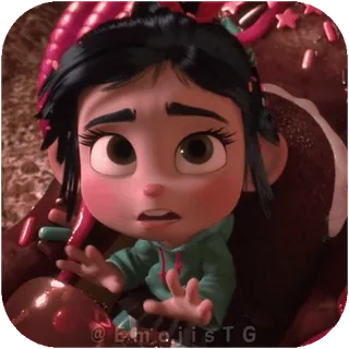 🥹 Vanellope von Schweetz Wreck-It Ralph telegram sticker