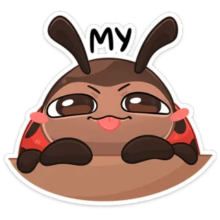 😛 MY เต่าทอง, น่ารัก, การ์ตูน, สติกเกอร์, แมลง telegram sticker
