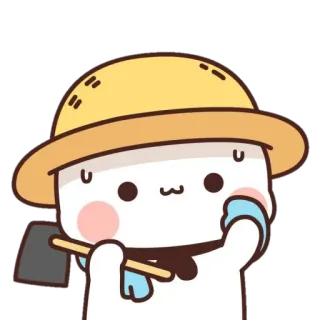 🧺 personaje, sombrero, dibujos animados, peach y goma, peachcat, goma gato whatsapp sticker
