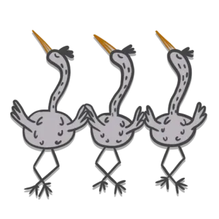 💃 uccello, airone, uccello acquatico, animale, natura, fauna selvatica telegram sticker
