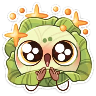 🤩 mignon, autocollant, illustration, chou, kawaii whatsapp sticker