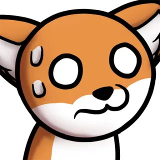 😱 raposa, desenho animado, animal, fofo, adesivo, emoji whatsapp sticker