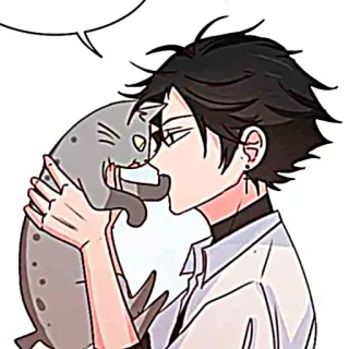🐈‍⬛️ cartoon, anime, man, kat, huisdier, schattig, huisdier telegram sticker