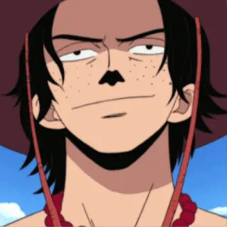 🔥 Ace One Piece Anime, One Piece, Ace, Personaggio, Cartone animato telegram sticker