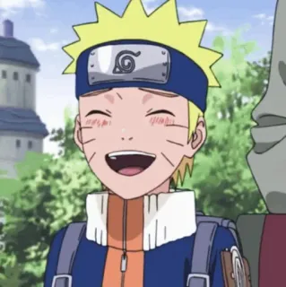 🦊 Naruto Uzumaki Naruto Anime, Manga, Ninja, Uśmiechnięty, Szczęśliwy, Kreskówka, Przyjazny telegram sticker