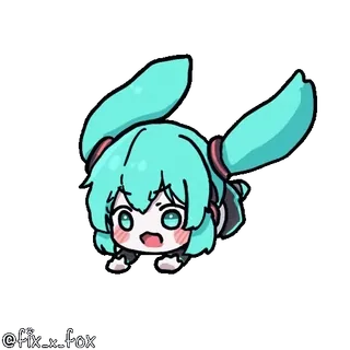 💨 Hatsune Miku Vocaloid telegram sticker