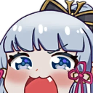 😠 Ayaka Genshin Impact Anime, Jogo, Emotes, Desenho animado, Ayaka, Genshin Impact, Fofo, Mangá telegram sticker