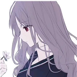 🤔 anime, girl, art, cartoon, illustration, character, digital art telegram sticker