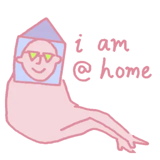 🏠 abstrato, estranho, pessoa, óculos, desenho animado whatsapp sticker