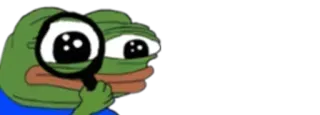🐸 Pepe the Frog pepe, frog, magnifying glass, meme, internet culture, searching telegram sticker