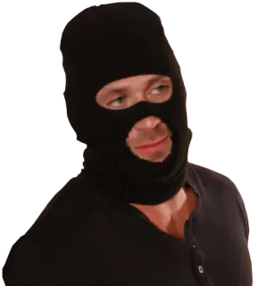 🗿 maska, rabuś, przestępca, przebranie telegram sticker