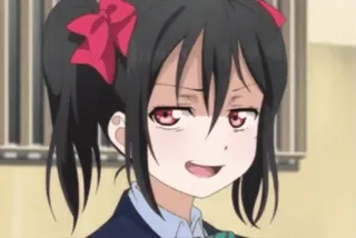 🙂 Nico Yazawa Love Live! 애니메이션, 여자, 아이돌, 귀여운, 니코 야자와, 러브라이브 whatsapp sticker