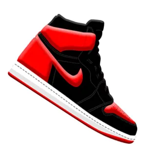 👞 sneaker, shoe, red, black, sports, air jordan, fashion, footwear telegram sticker