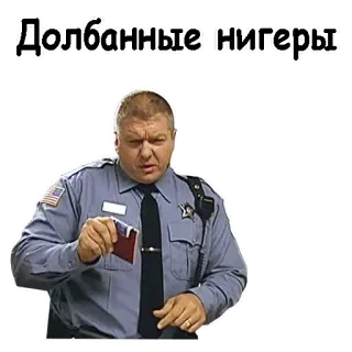 😤 Долбанные нигеры offensive, racist, police telegram sticker