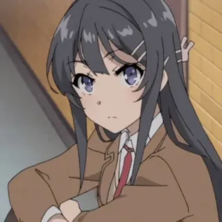 🐇 Anime, Fille, Étudiante, Uniforme scolaire telegram sticker