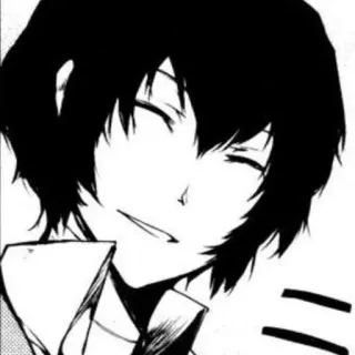 🌟 Dazai Osamu Bungou Stray Dogs anime, manga, dazai, bungou stray dogs, smiling telegram sticker