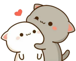 🍼 gato, amor, fofo, coração, adesivo telegram sticker