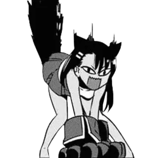🖤 anime, manga, catgirl, character, illustration telegram sticker