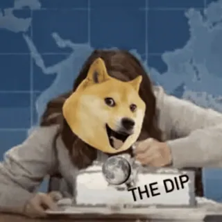 😉 Doge THE DIP Meme, Doge, Dip, Kryptowährung, Internet-Meme, Lustig telegram sticker