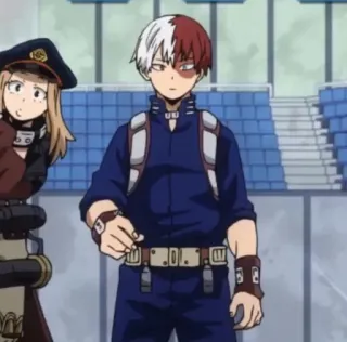 ❄️ Shoto Todoroki My Hero Academia Anime, My Hero Academia, Shoto Todoroki, Postać, Bohater, Postać anime telegram sticker