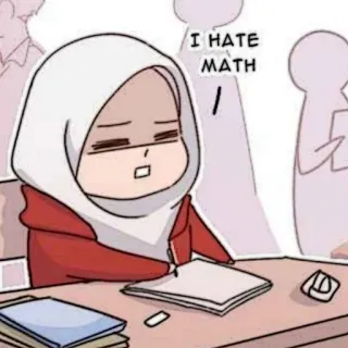 🧨 I HATE MATH haine, maths, étudiant, éducation, école, dessin, dessin animé whatsapp sticker