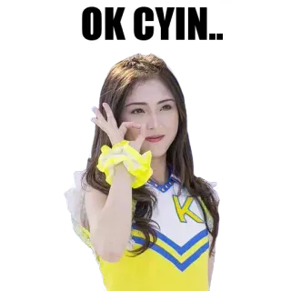 👌 OK CYIN.. ok, cewek, cyin, orang, pemandu sorak whatsapp sticker