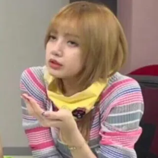 🙄 Lisa kpop, sänger, lisa, blackpink, ausdruck, verwirrt telegram sticker