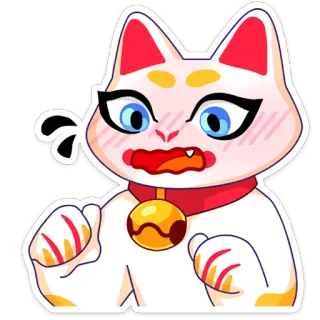 😳 cat, sticker, cute, animal, cartoon, kawaii whatsapp sticker
