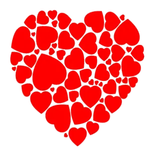 ❤ heart, love, red, valentines day, hearts telegram sticker